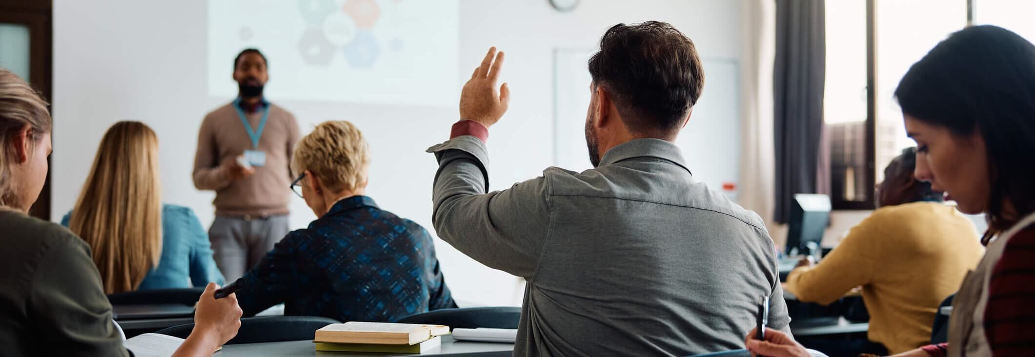 Instructor in a classroom
